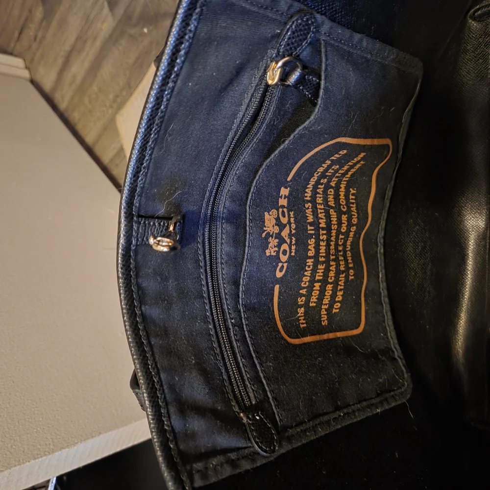 Coach Brown Monogram Tote with Leather Accents - Picture 5 of 5